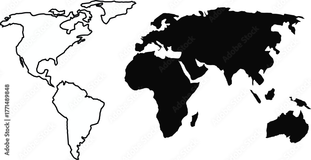 Fototapeta premium world map vector illustration
