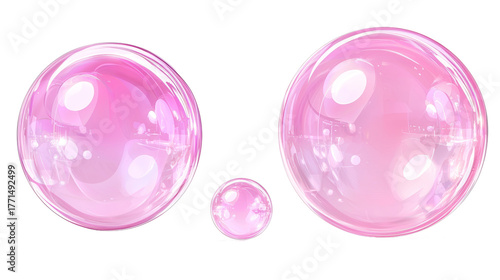 pink clear bubble 