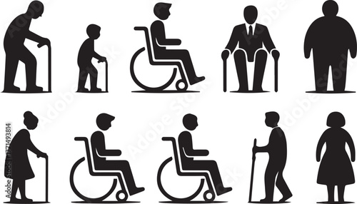 Diverse group of people representing different ages and abilities