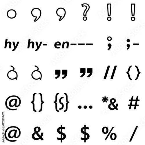 set of Mathematical & technological and communication icons representing and media sharing. email interface in a high-tech corporate setting, vector icons set for business and communication.	