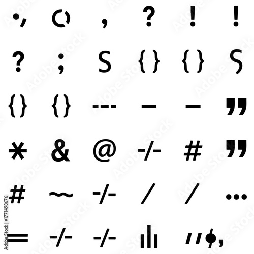 set of Mathematical & technological and communication icons representing and media sharing. email interface in a high-tech corporate setting, vector icons set for business and communication.	