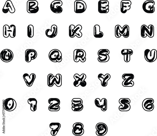 font texture uniq and antique