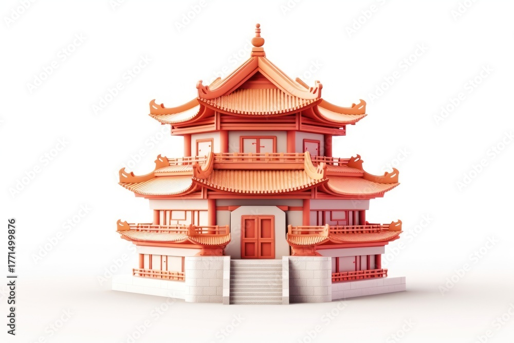 Obraz premium Castle architecture building pagoda.