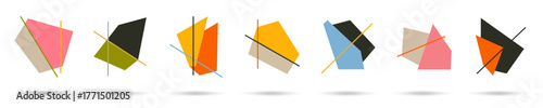 set of irregular geometric shapes. vector illustration