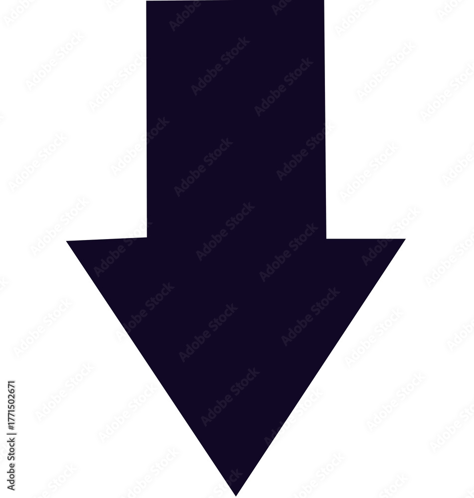 Fototapeta premium A 3D red arrow icon pointing down for a web download button isolated on a white background