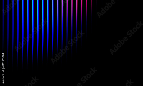 Vibrant gradient wave pattern with smooth red, purple, and blue light transitions creating futuristic abstract energy lines on dark background.