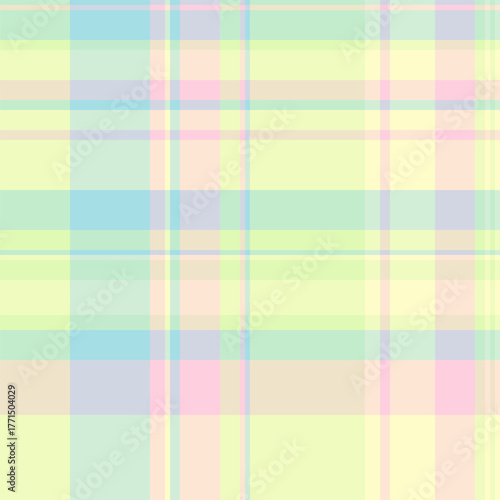 Dining room check plaid seamless, female vector textile texture. Rustic pattern fabric tartan background in light and antique white colors.