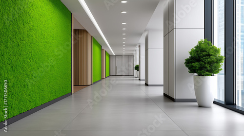 White office corridor with ...