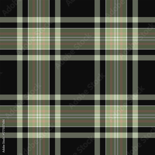 Jpg seamless tartan check, sixties plaid background fabric. Hat pattern texture textile vector in pastel and gray colors.