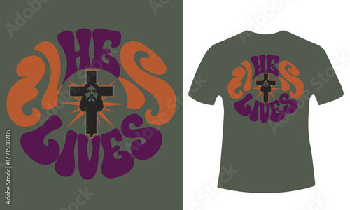 Festive christmas tree with ornaments and snowflakes in a winter scene