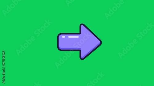 Dynamic blue arrow animation signifies progress and forward momentum in a vibrant green digital space, perfect for modern presentations and concept visualization.