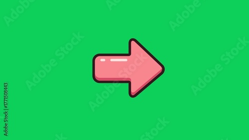 Dynamic arrow animation signifies progress, forward movement, and next steps in a vibrant digital presentation or infographic.