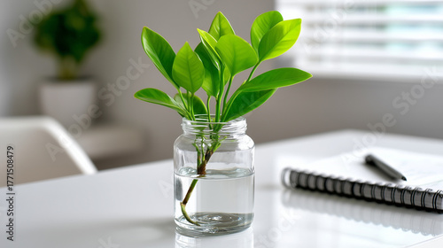 Glass jar with single flour...