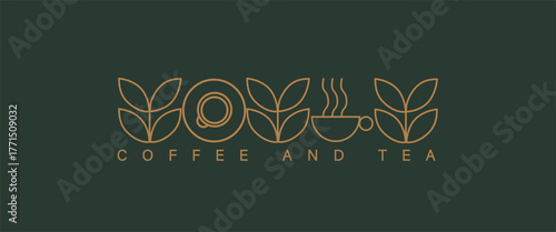 Hand drawn illustration of Bakery. Bread, loaf, baguette, bakery products, cinnabon, croissant. Abstract geometric line background. Web banner.