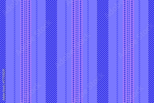 Lye background pattern vector, naked texture fabric vertical. Sustomize lines seamless stripe textile in indigo and violet colors.