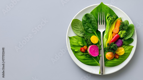 Fork lifting vegetables fro...