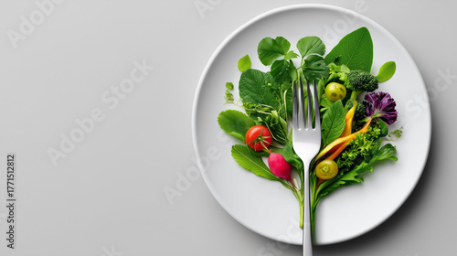 Fork lifting vegetables fro...