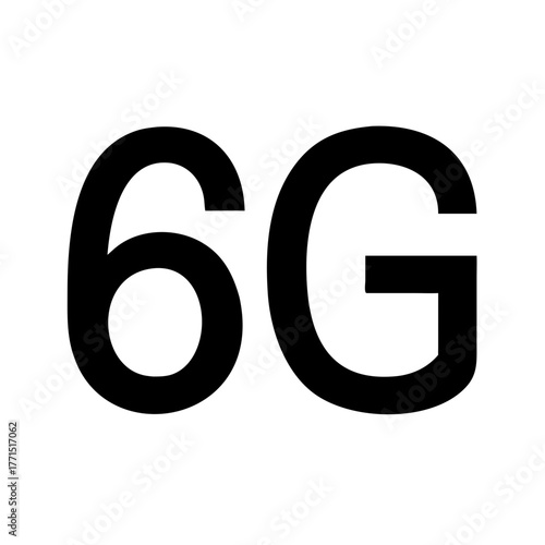 6G text symbol on white background
