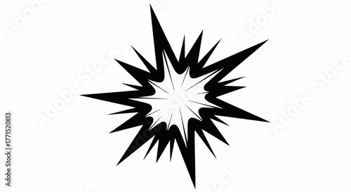 Comic explosion burst silhouette