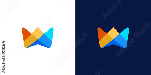 initial letter w abstract monogram logo vector design	