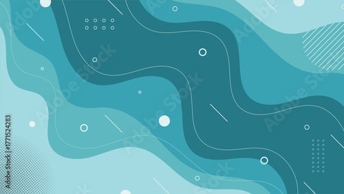 Stylish modern abstract blue background featuring flowing waves minimal lines and soft geometric elements ideal for web banners posters presentations and digital artwork