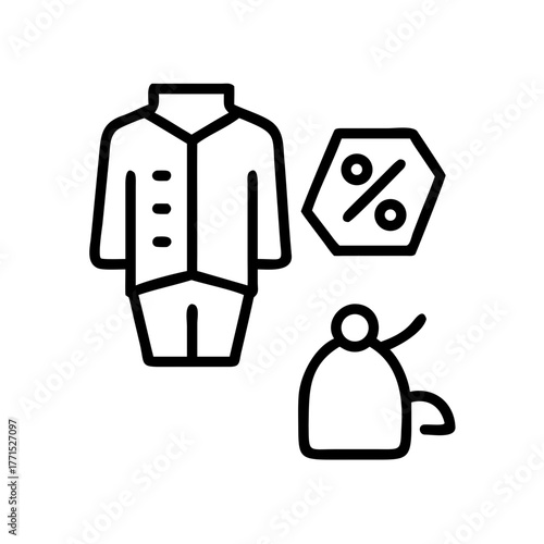 A black and white image of a dog with a white patch on its chest