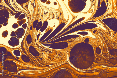 Ebru  marbling with floral patterns. Unique art  marbling  texture  background