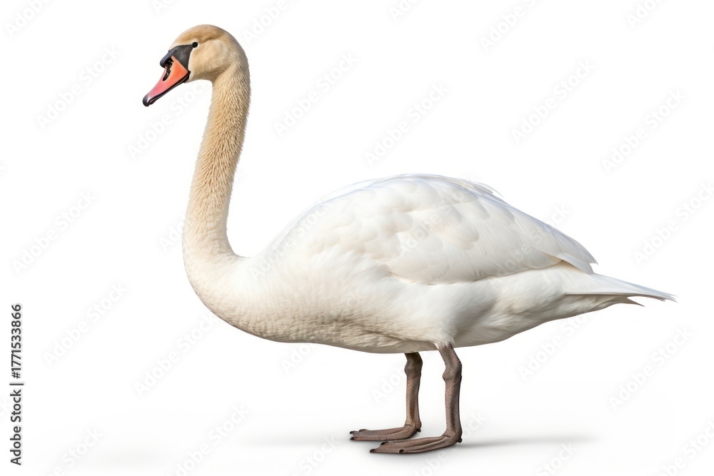 Fototapeta premium Swan animal goose white.