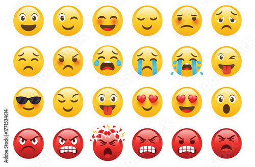 Big set of emoji icons