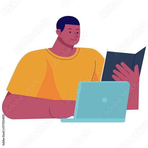 hacker with laptop computer
