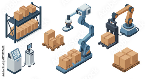 Automation in logistics isometric robots and smart systems for efficient warehousing