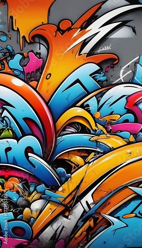 Colorful Urban Graffiti Street Art Design