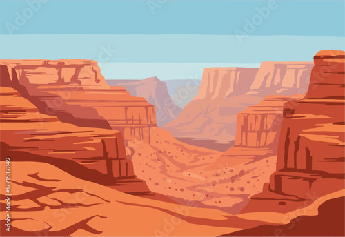 Exploring the vast canyons of the desert scenic landscape nature outdoor adventure aerial view geological wonders