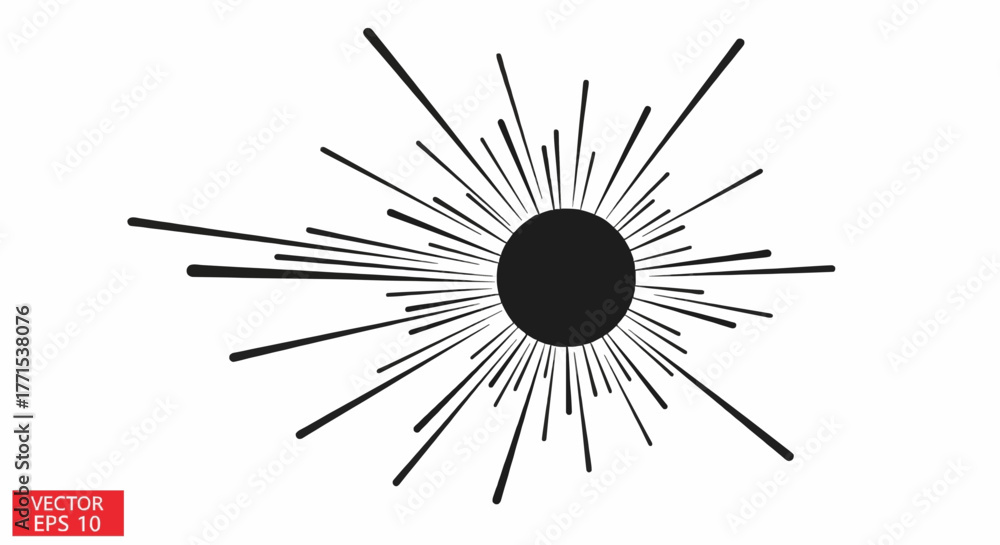 Obraz premium Power burst explosion silhouette