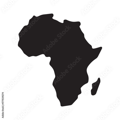 Concentric Spiral Abstract Africa Map Logo Reflecting Unity and Origin Power