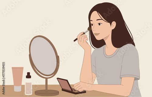 Makeup application techniques for beginners home digital cozy setting view beauty tips