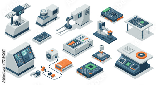 Isometric circuit board and microchip technology set