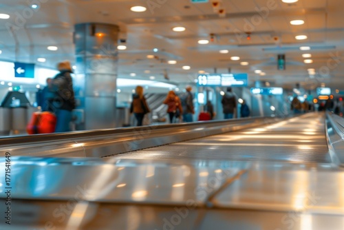Wallpaper Mural Busy airport terminal with travelers and luggage Torontodigital.ca