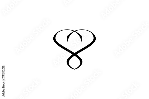 Heart Infinity Symbol – Stylized Love and Eternity Design for Tattoos, Jewelry, Logos, or Decor Art