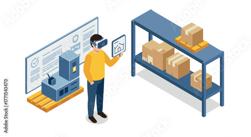 Isometric smart warehouse: ar technology integration for efficient inventory management