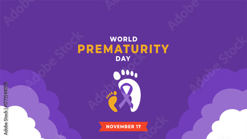 World prematurity day flyer illustration