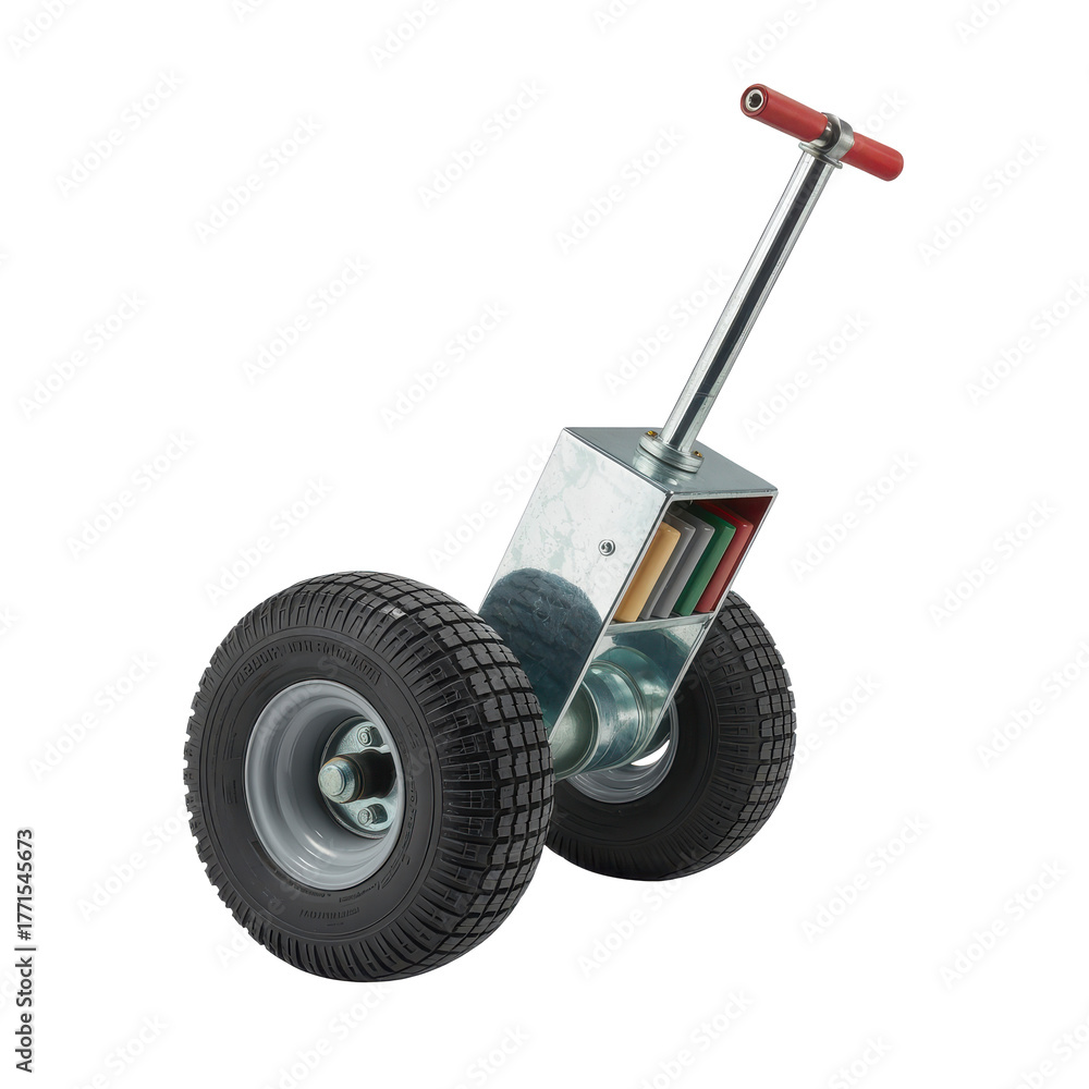 Fototapeta premium Scooter hoverboard self-balancing personal electric mobility device with handlebar