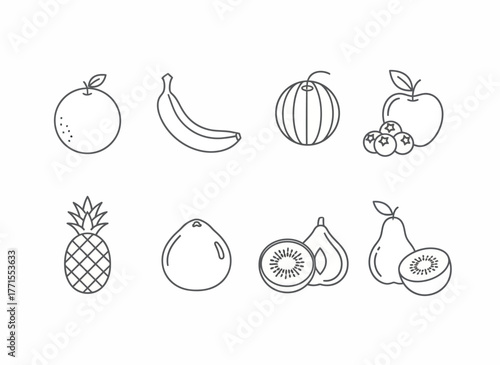 set of fruits
