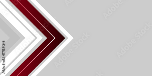 Modern gray abstract vector long banner background.Abstract background design with geometric shape.red and white banner background with diagonal stripes design.Futuristic lighting background.