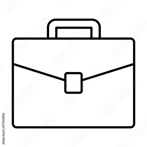 (Editorial Stroke) Briefcase icon for business and professional use