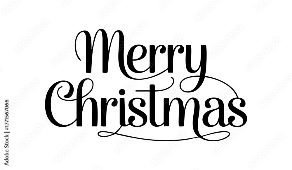 Obraz premium Merry Christmas Calligraphy Typography Design