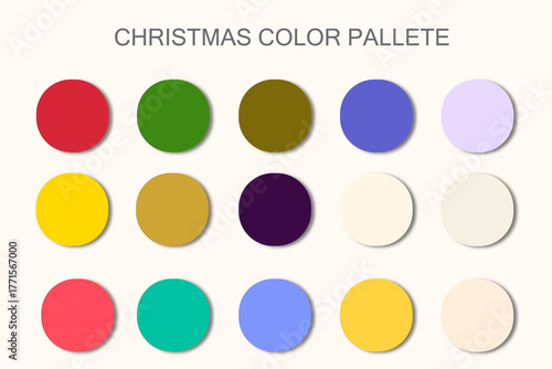 Set of christmas color pallete