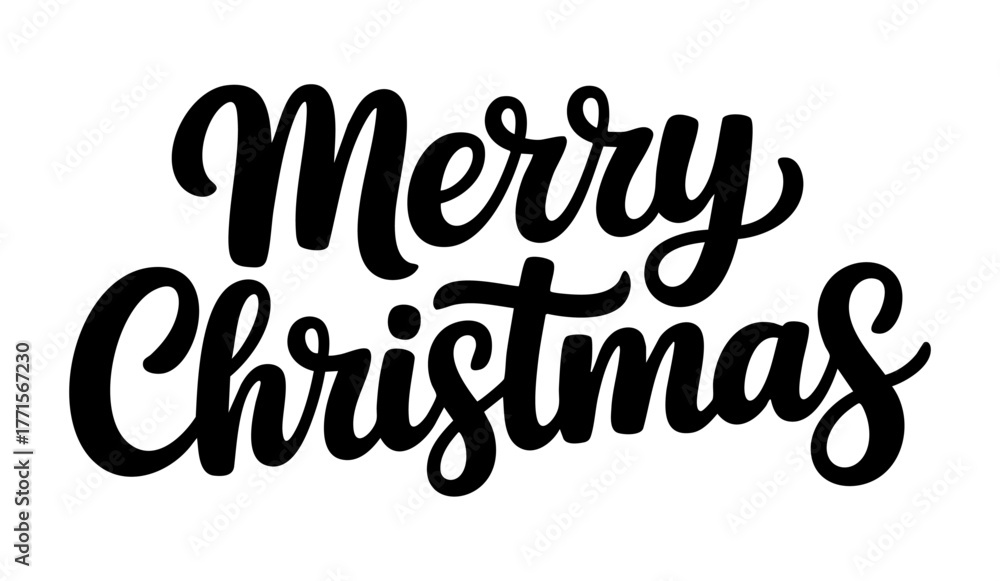 Obraz premium Merry Christmas Calligraphy Typography Design
