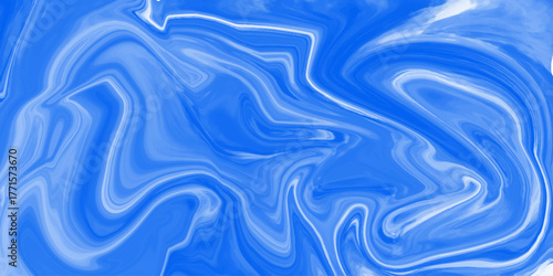 Abstract Blue and White Wavy Pattern. Abstract liquid blue background, can be used for background or wallpaper. abstract Beautiful blue and white Liquid Marble Swirl texture Background or wallpaper.	