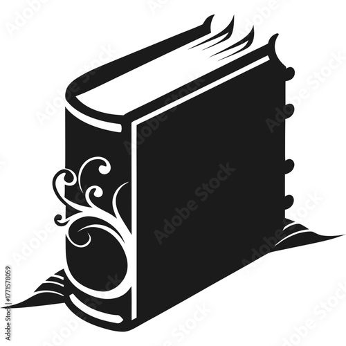 vector illustration of an old model style book design . simple  style imitation vector.